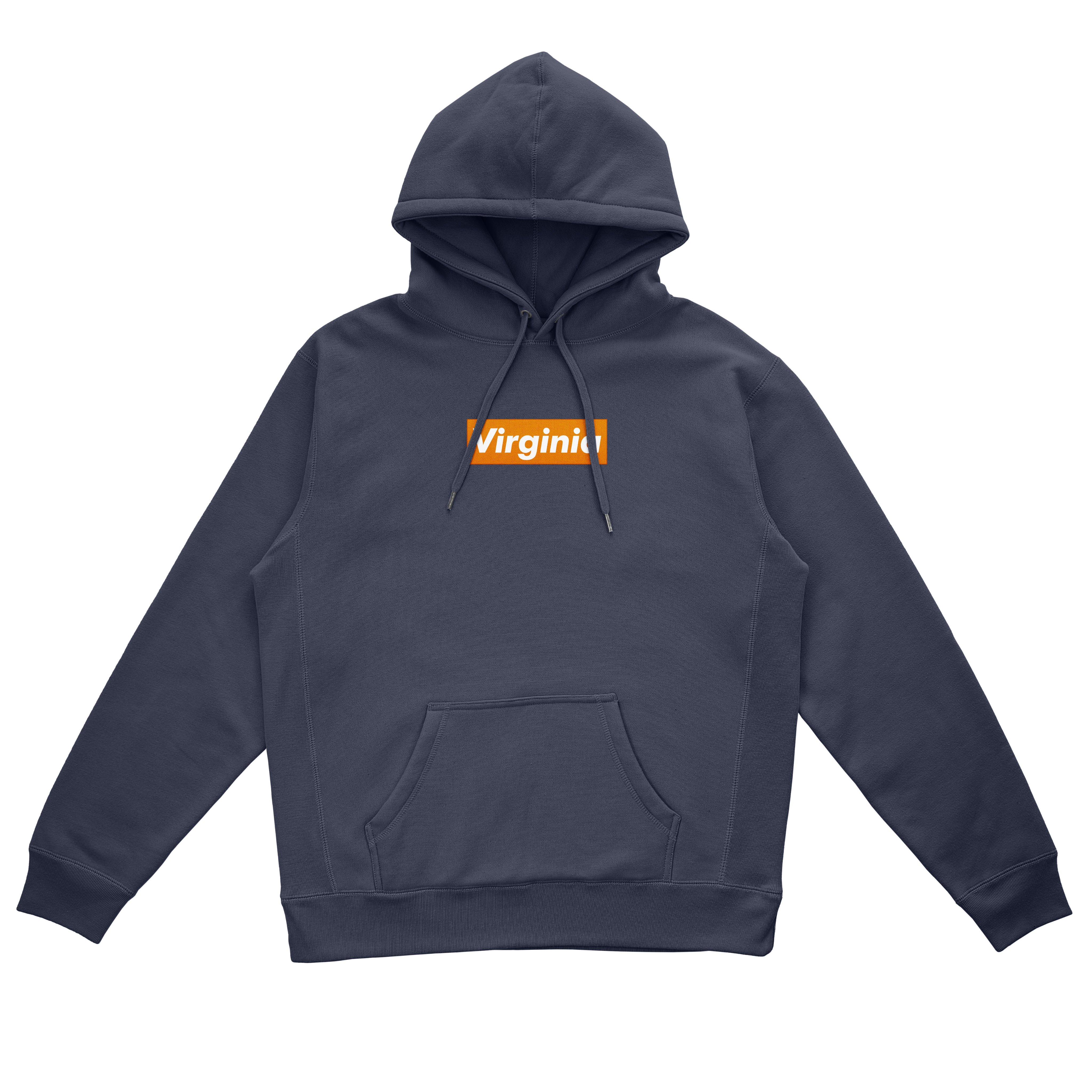 Navy box logo hoodie hot sale