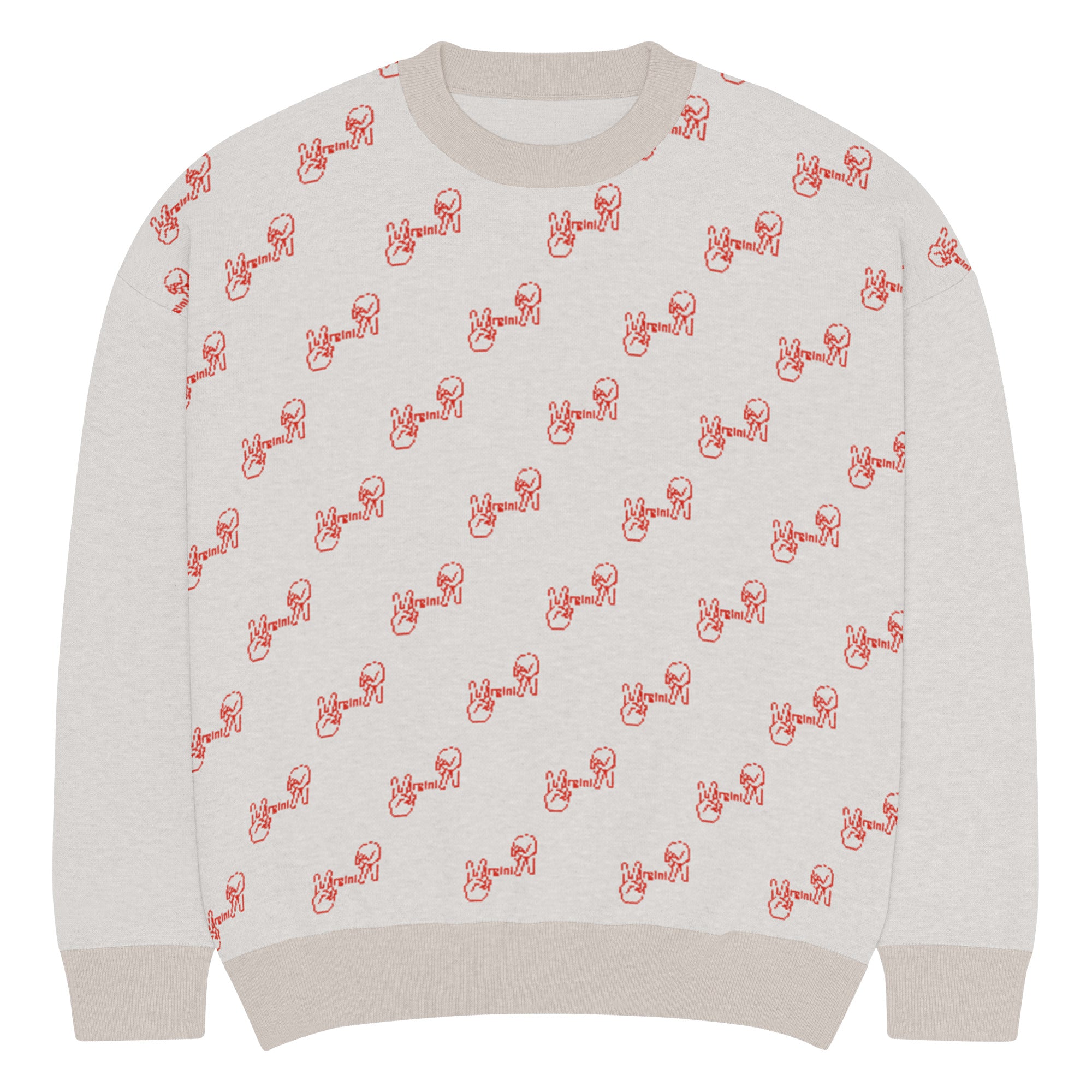 2 up 2 down Relaxed fit knitted crew neck sweater