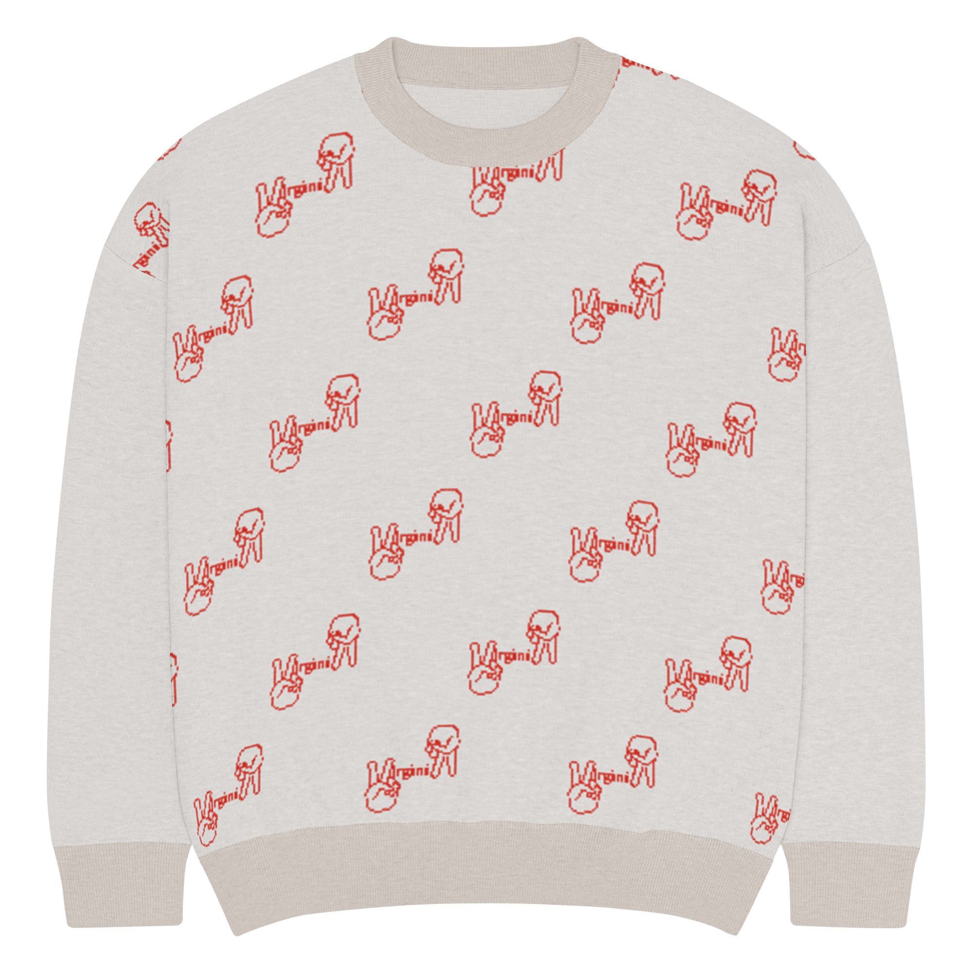 2 up 2 down Relaxed fit knitted crew neck sweater